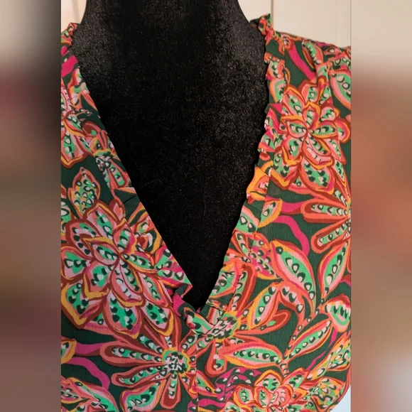 J.Crew Women's Dress Ruffle V-neck mini dress Multicolor, size 8 - Picture 5 of 12